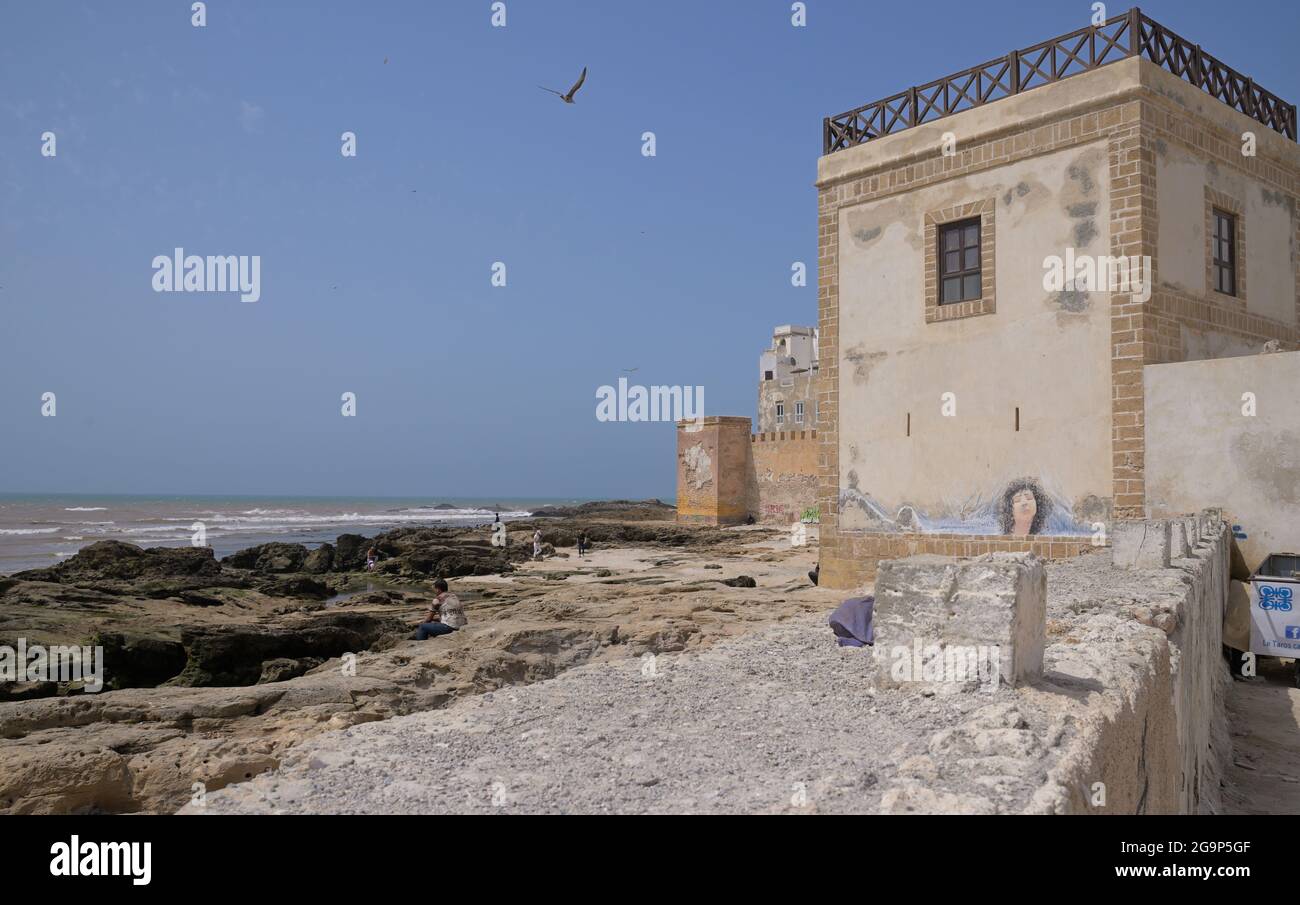 Scene di vita quotidiana nella Medina, Essaouira ma Foto Stock