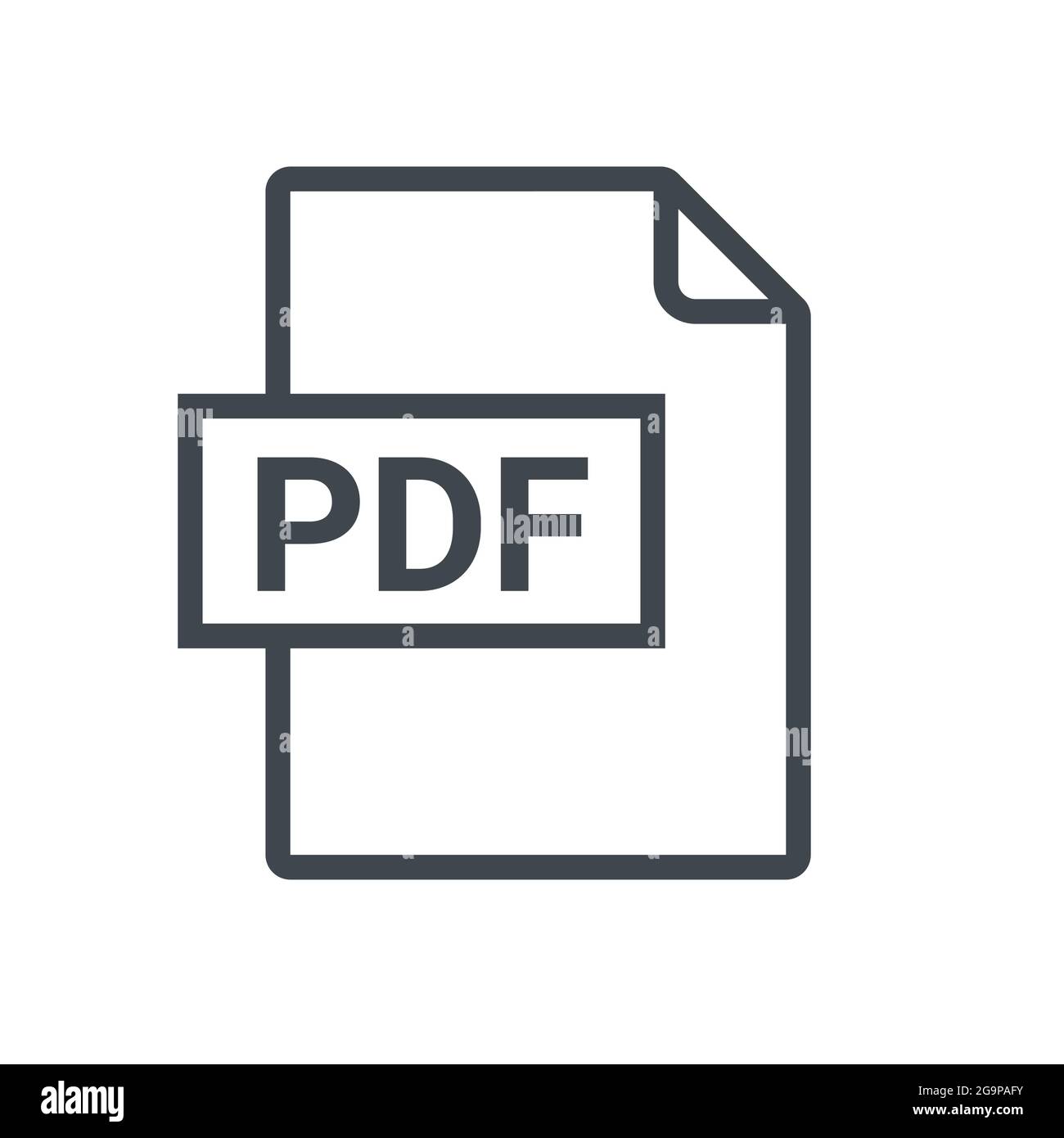 Formato icona file PDF. Icona doc vettoriale del pulsante immagine del documento di download PDF Illustrazione Vettoriale