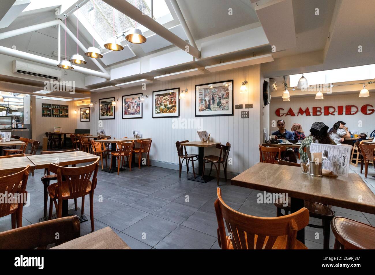 CAMBRIDGE INGHILTERRA INTERNO FITZBILLIES RISTORANTE Foto Stock