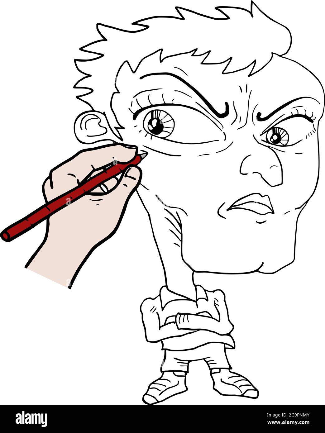 Caricatura del disegno Illustrazione Vettoriale