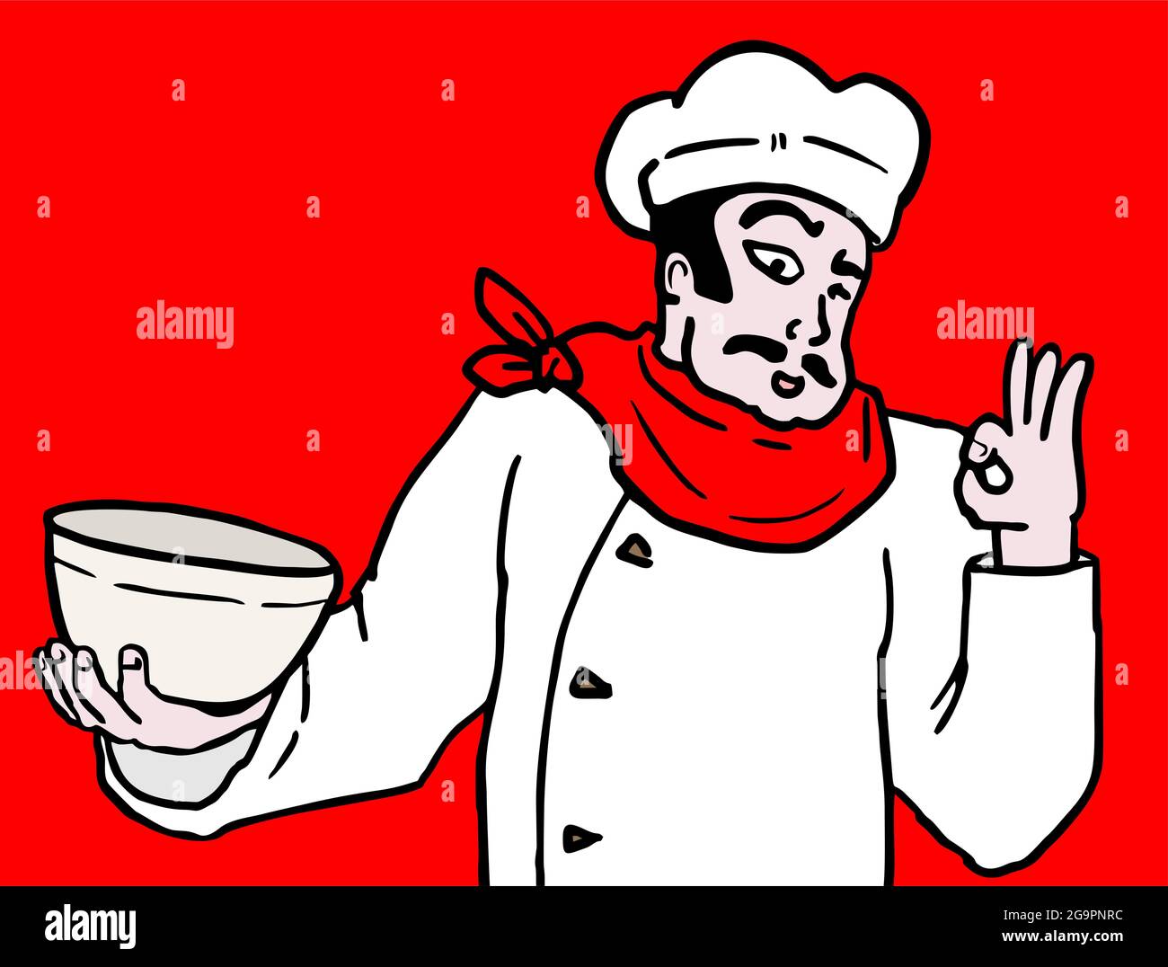 divertente illustrazione dello chef Illustrazione Vettoriale