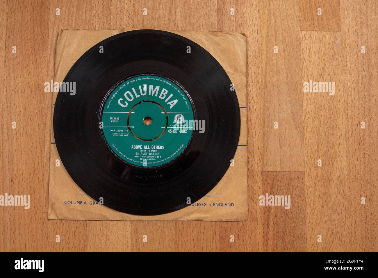 1962 Shirley Bassey power ballad 'What Now My Love' che ha raggiunto il numero cinque nelle classifiche del Regno Unito. Foto Stock