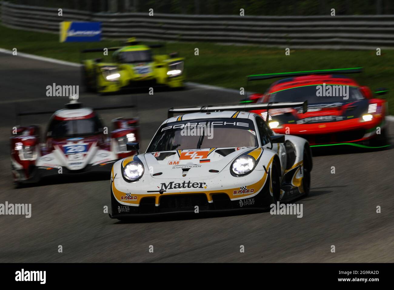 Team Project 1, Porsche 911 RSR-19, Dennis Olsen / Anders Buchardt / Axcil Jefferies, WEC 2021, Round 3, Monza 16-18 luglio 2021 Foto Stock