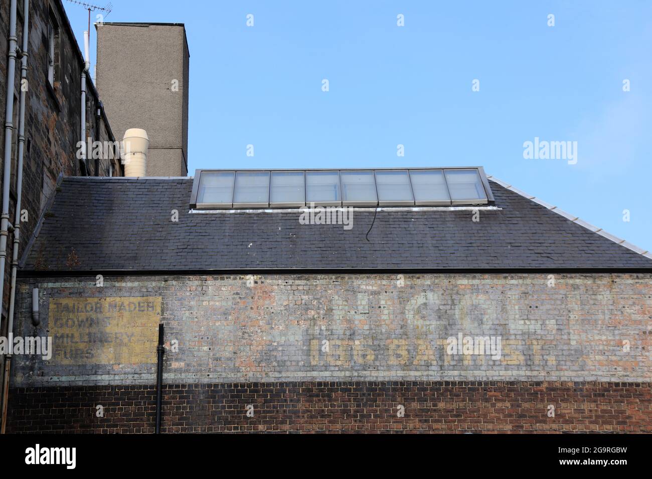 Ghost Sign a Glasgow Foto Stock