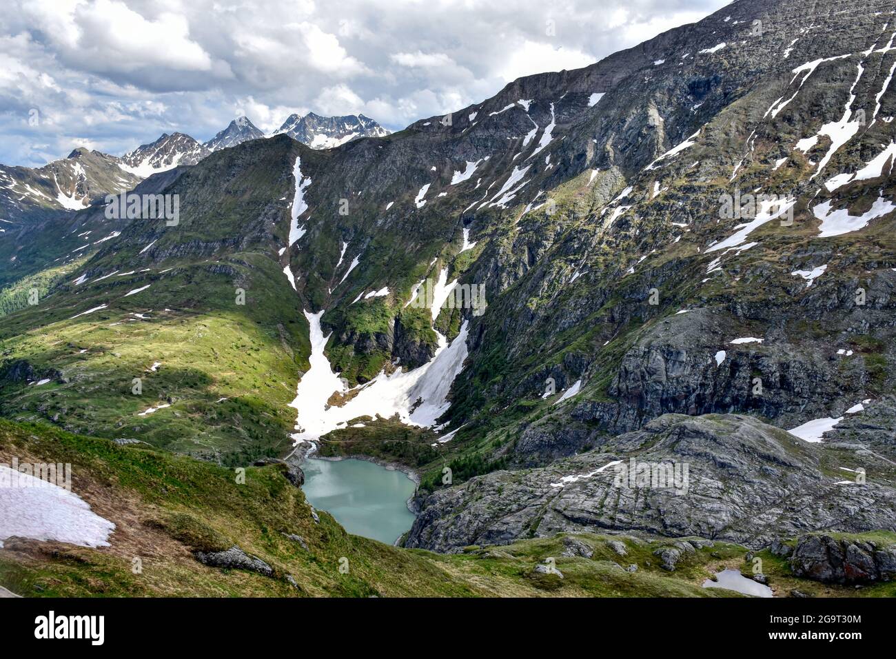 Margaritze, Talwanne, Margaritzenstausee, See, Stausee, Mauer, Staumauer, Pasterze, Wasser, Pasterzengletscher, Gletscherwasser, Oberstufe, Kraftwerk, Foto Stock