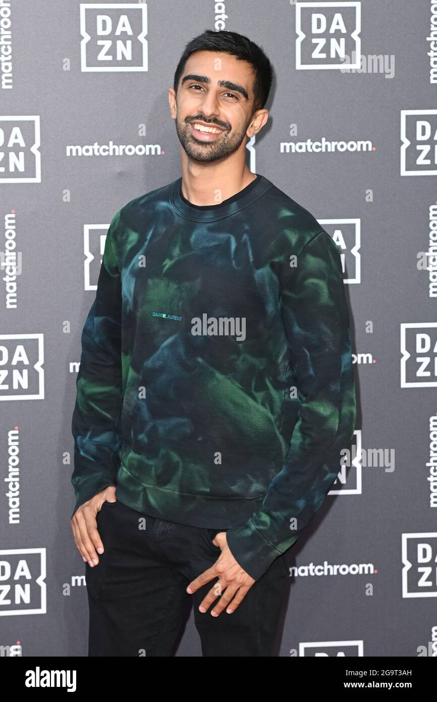 Londra, Regno Unito. 27 luglio 2021. Vikkstar che arriva alla festa di lancio di Dazn x Matchroom, presso la palestra tedesca di Londra. Data immagine: Martedì 27 luglio 2021. Il credito fotografico dovrebbe essere: Matt Crossick/Empics/Alamy Live News Foto Stock