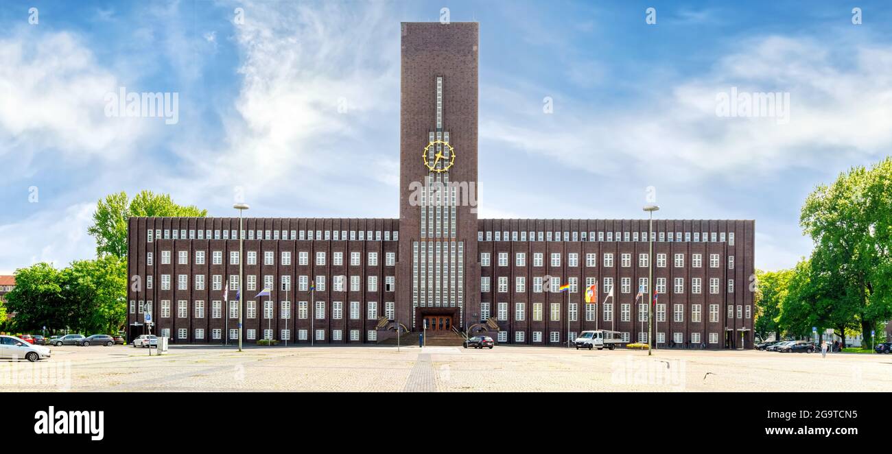 Vista panoramica sul municipio di Wilhelmshaven, Germania Foto Stock