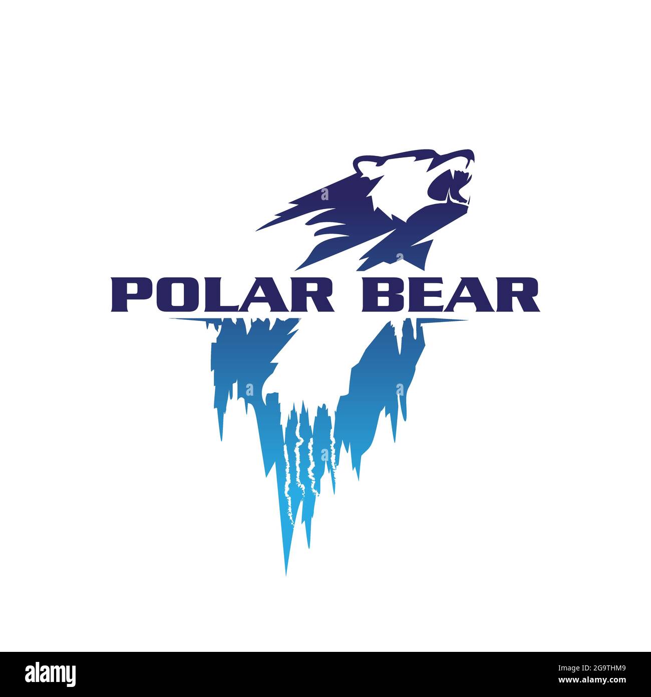 Illustrazione del simbolo del vettore dell'orso polare Illustrazione Vettoriale