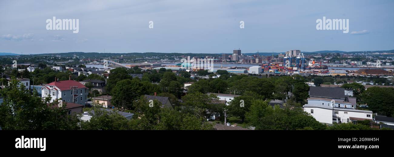 Vista del centro di Saint John NB Foto Stock