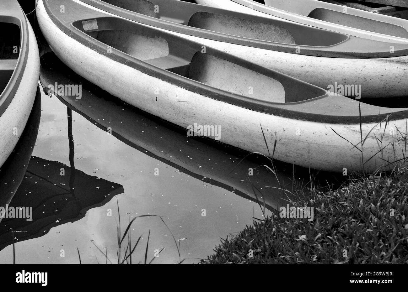 Canoe nel Parco cittadino di Bangkok Foto Stock