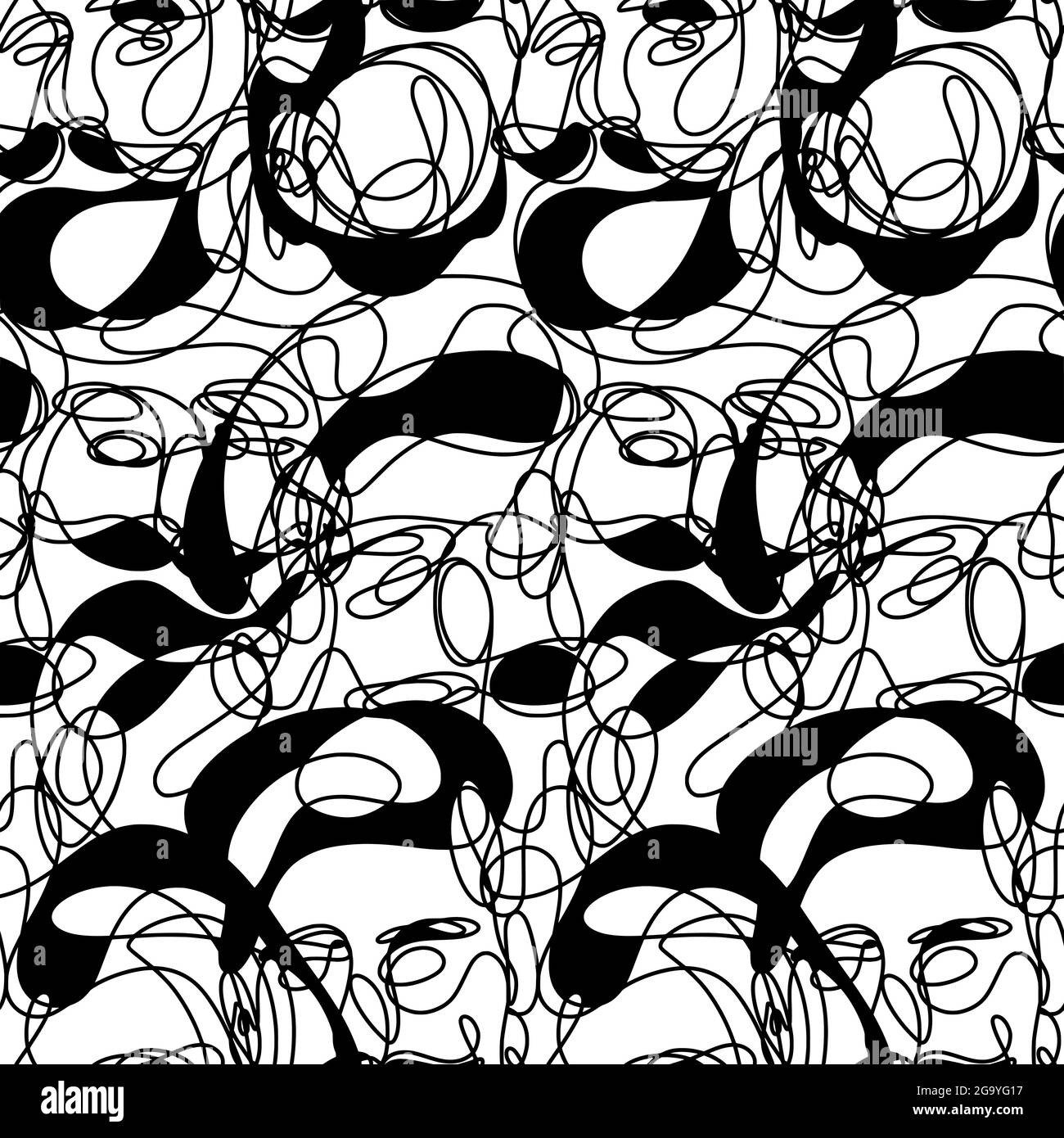 semplice motivo continuo astratto in bianco e nero Illustrazione Vettoriale