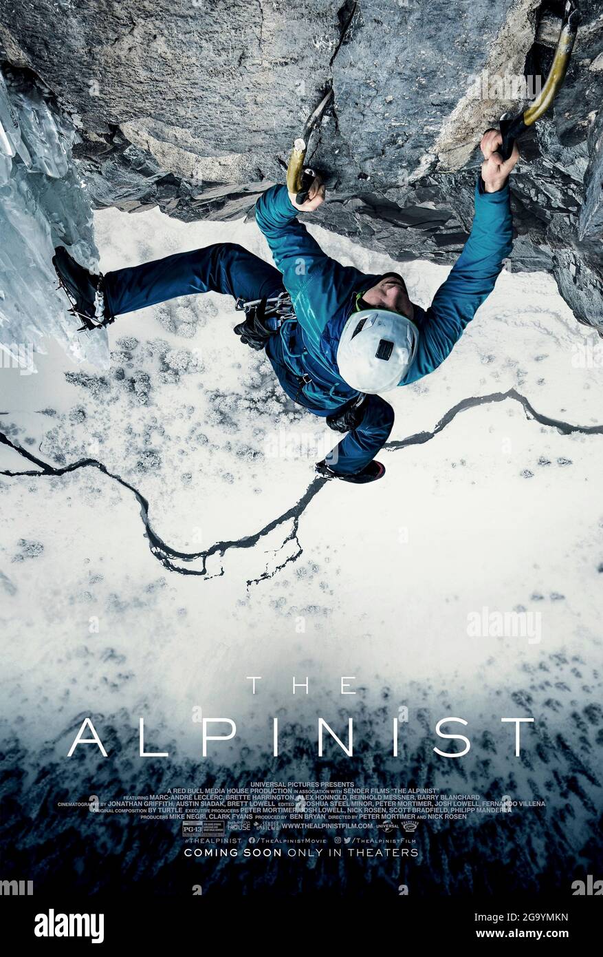 L'alpinista (2021) diretto da Pete Mortimer su Marc-André Leclerc, un freeclimber solista morto nel 2018 durante l'arrampicata in Alaska. Foto Stock