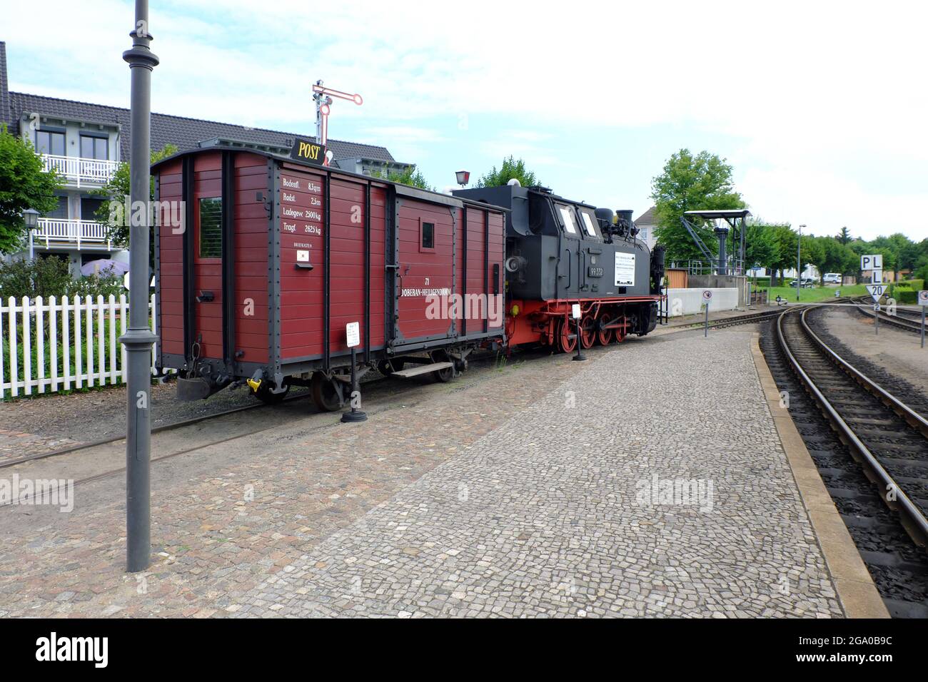 Mollibahn - Kühlingsborn - museo statico carro e motore post, costruito negli anni '50 a Babelsberg, Potsdam. Foto Stock