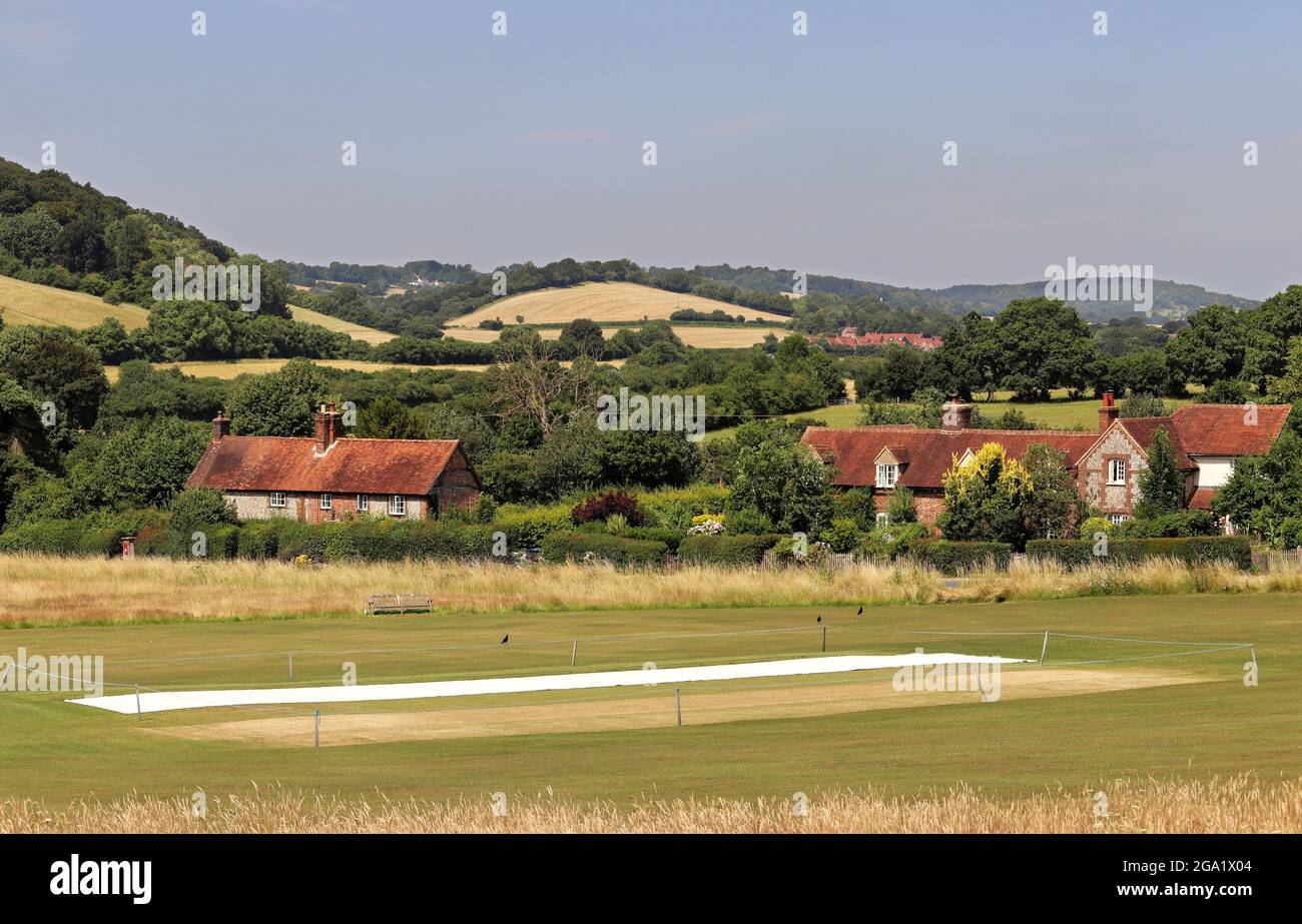 Un paesaggio rurale inglese a Th Chiltern Hills a Bradenham nel Buckinghamshire Foto Stock