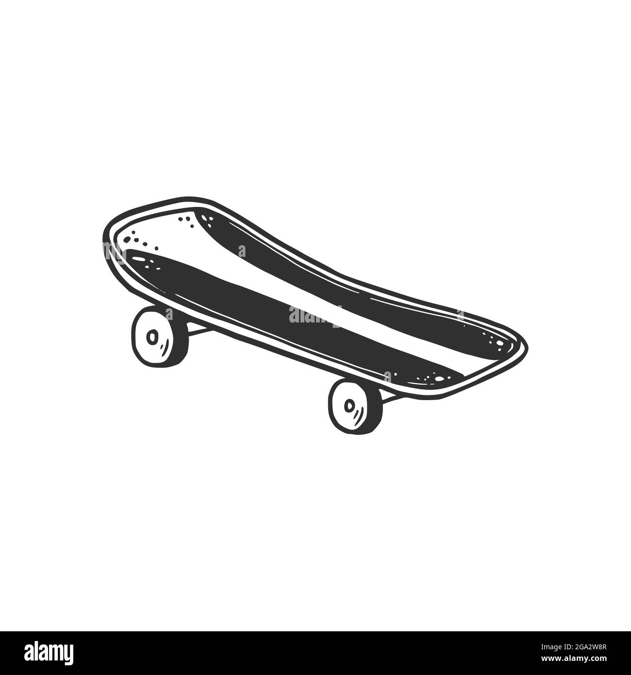 Skateboard disegnata a mano. Stile di schizzo Doodle. Linea di disegno  semplice skate teen. Illustrazione vettoriale isolata Immagine e Vettoriale  - Alamy