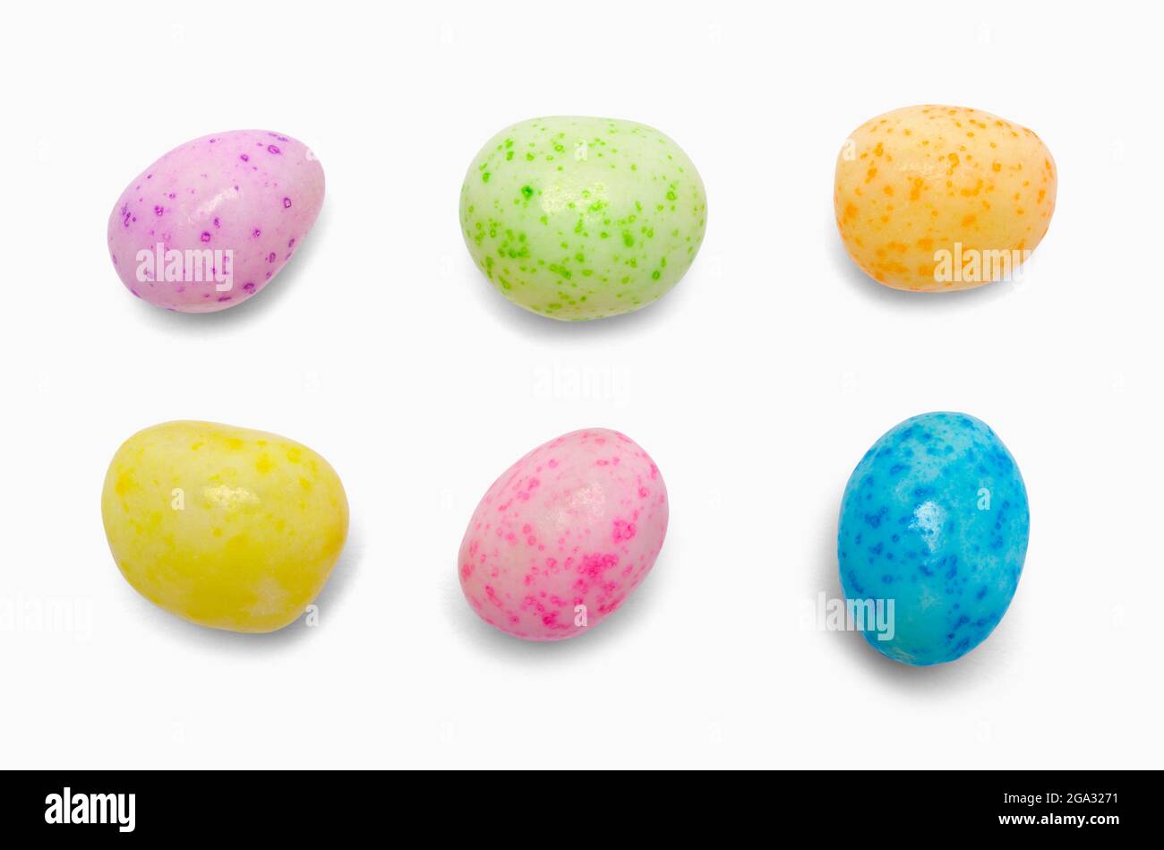 Pasqua Jelly Beans tagliare su bianco. Foto Stock