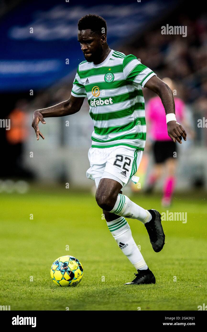 Herning, Danimarca. 28 luglio 2021. Odsonne Edouard (22) di Celtic visto durante la partita di qualificazione della UEFA Champions League tra FC Midtjylland e Celtic alla MCH Arena di Herting. (Photo Credit: Gonzales Photo/Alamy Live News Foto Stock