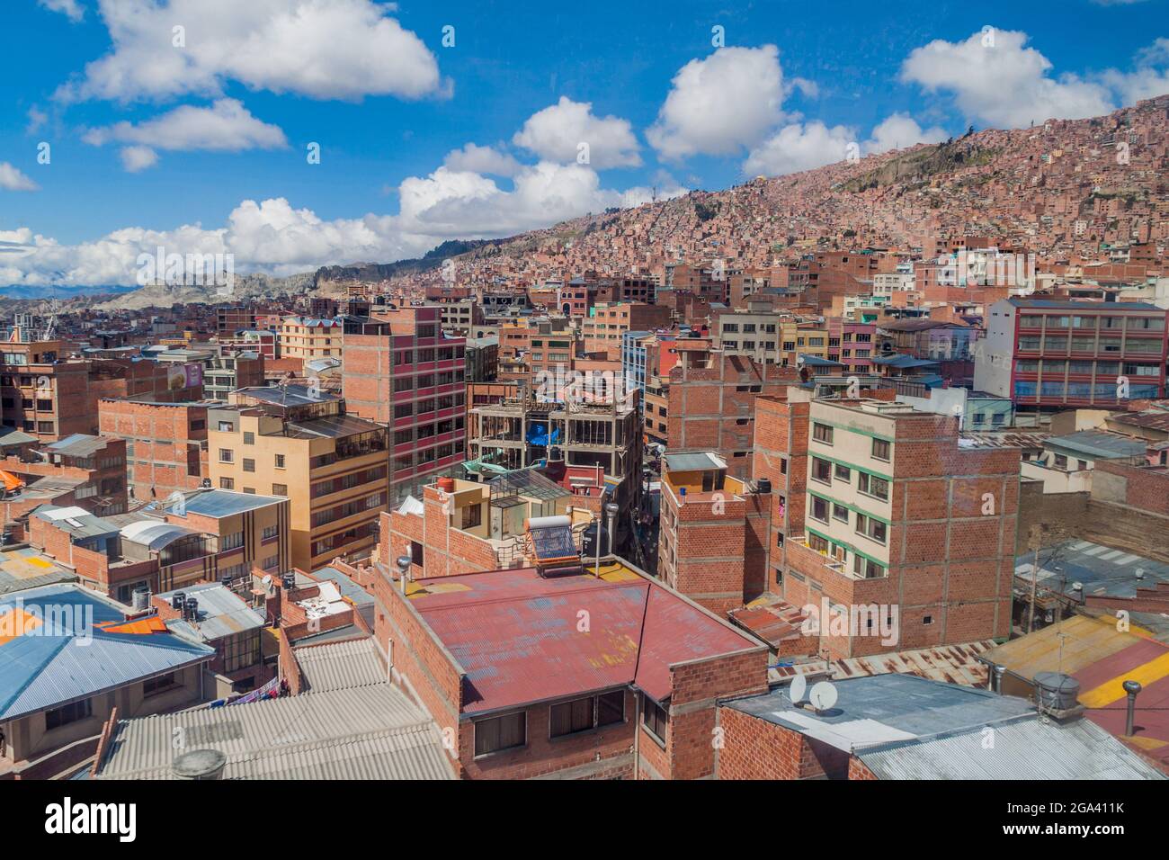 Tetti di la Paz, Bolivia. Foto Stock