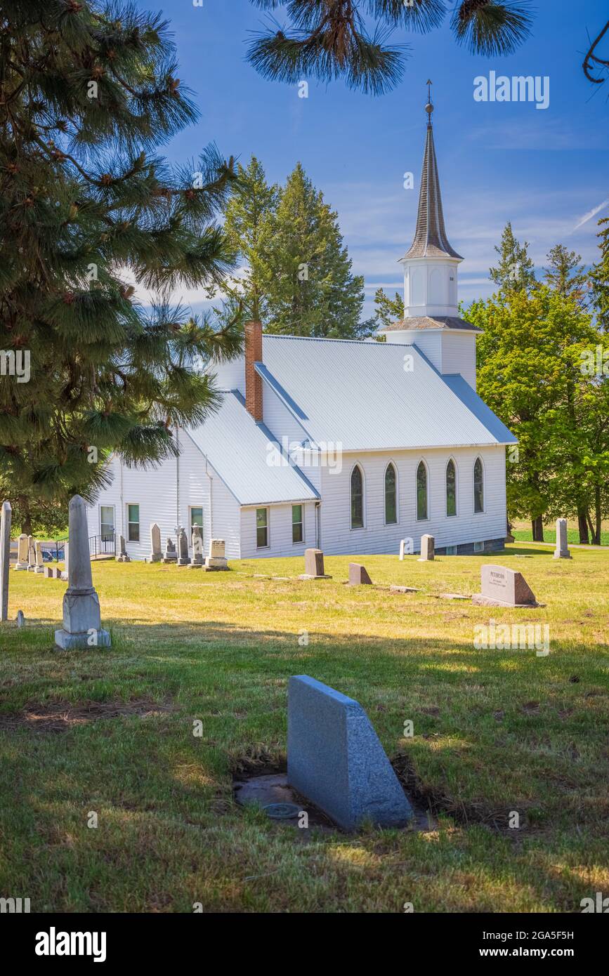 Genesee Valley Lutheran Church a Genesee, Idaho è una congregazione cristiana che serve la comunità genesese. Foto Stock