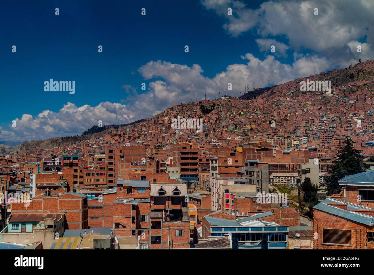 Tetti di la Paz, Bolivia Foto Stock