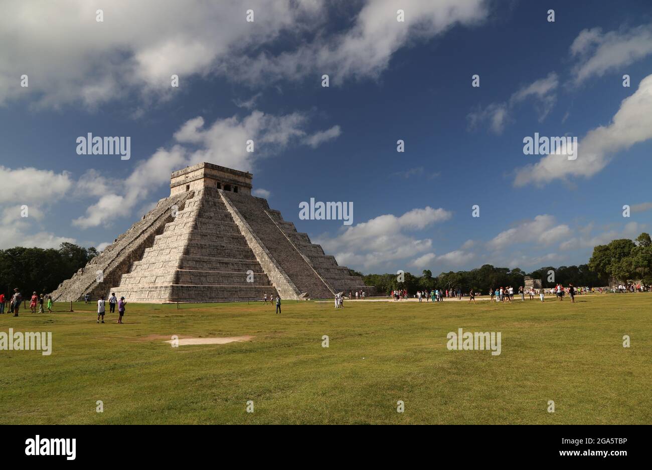El Castillo di Chichen Itza, Messico Foto Stock