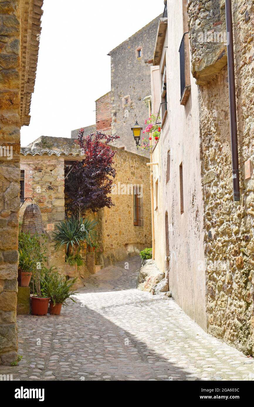 Pals: Città medievale di Gerona Catalogna Spagna Foto Stock