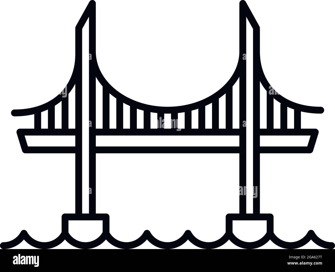 Icona ponte alto. Icona vettoriale a ponte alto per il web design isolato su sfondo bianco Illustrazione Vettoriale