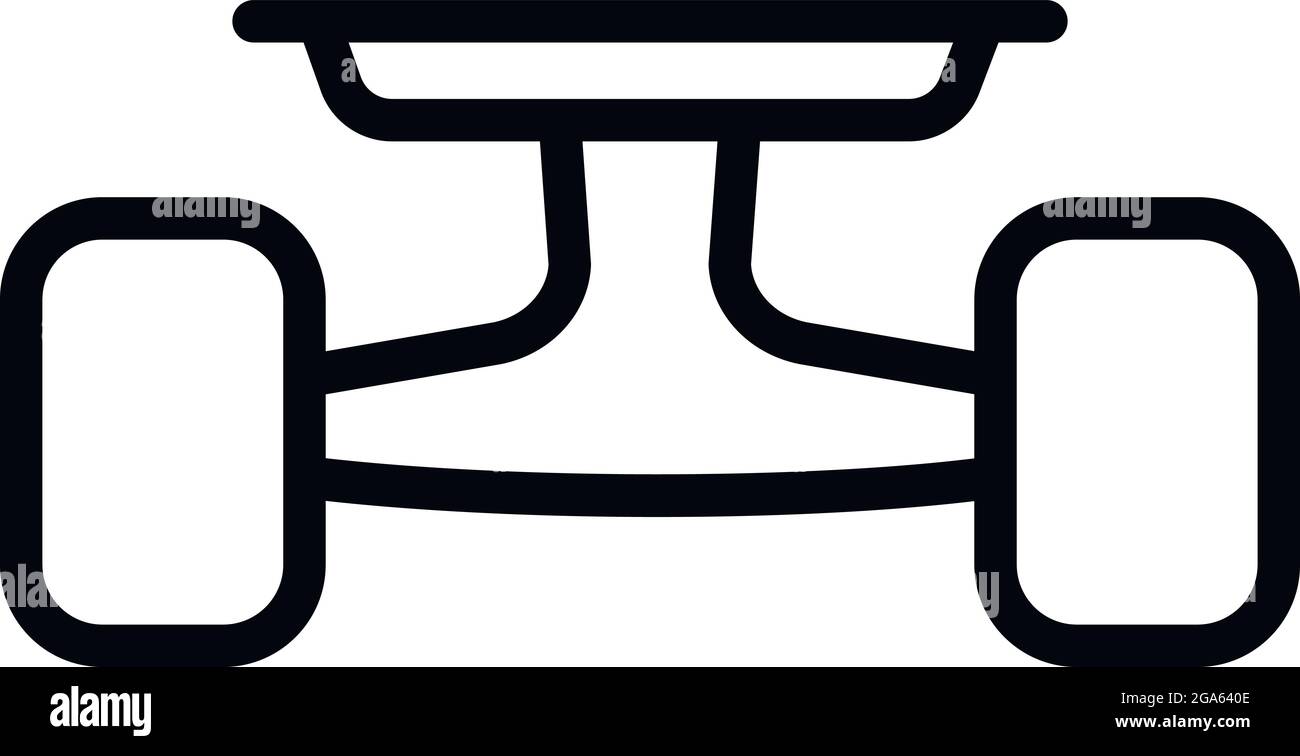 Icona skateboard ruote posteriori. Profilo ruote posteriori skateboard vettore icona per web design isolato su sfondo bianco Illustrazione Vettoriale