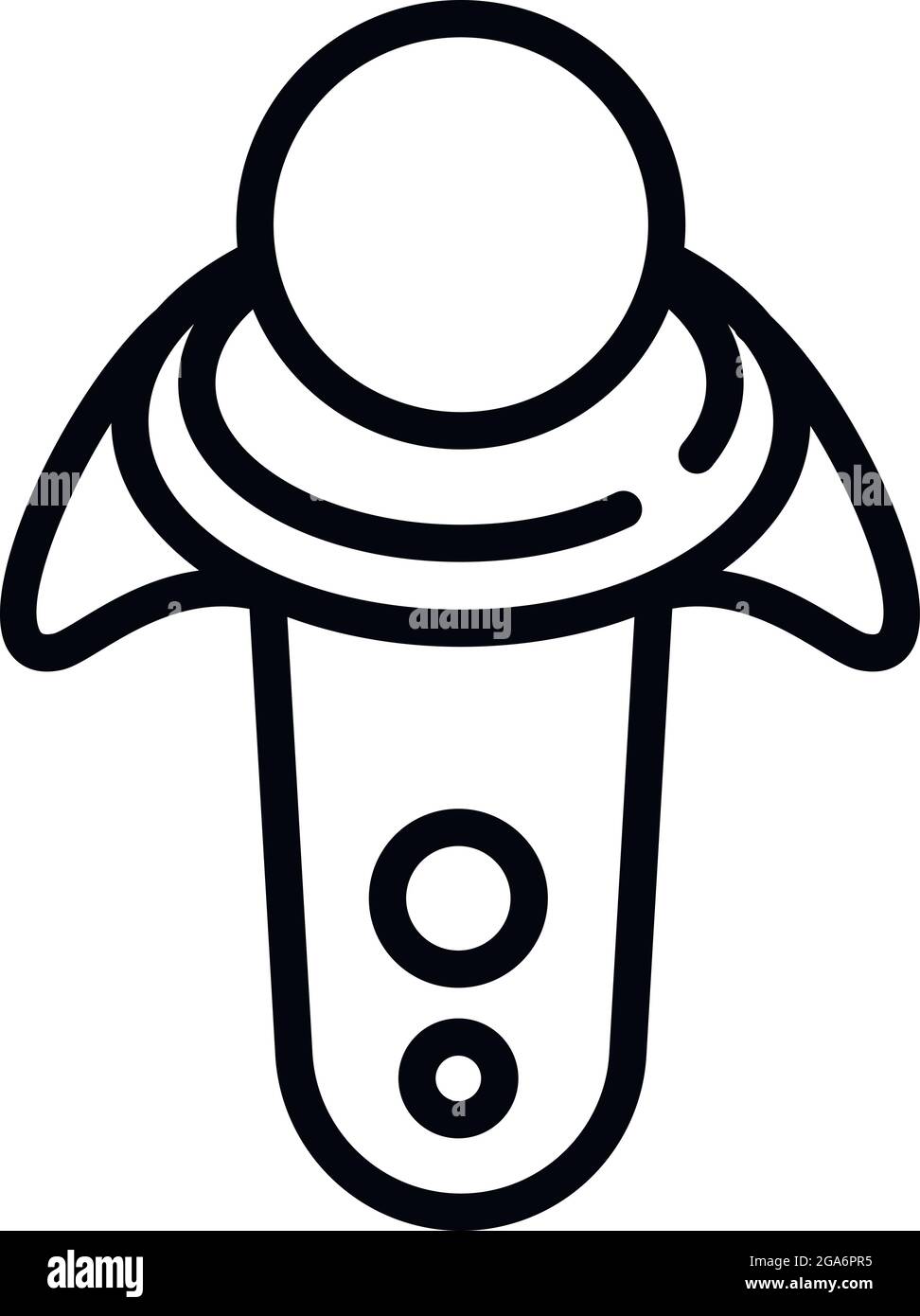 Icona joystick retro. Icona vettoriale joystick retrò Outline per il web design isolato su sfondo bianco Illustrazione Vettoriale