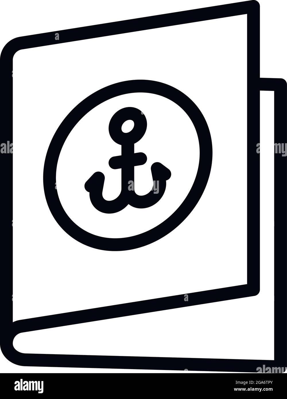 Icona della scheda di viaggio per la spedizione. Profilo icona vettore scheda di viaggio nave per il web design isolato su sfondo bianco Illustrazione Vettoriale