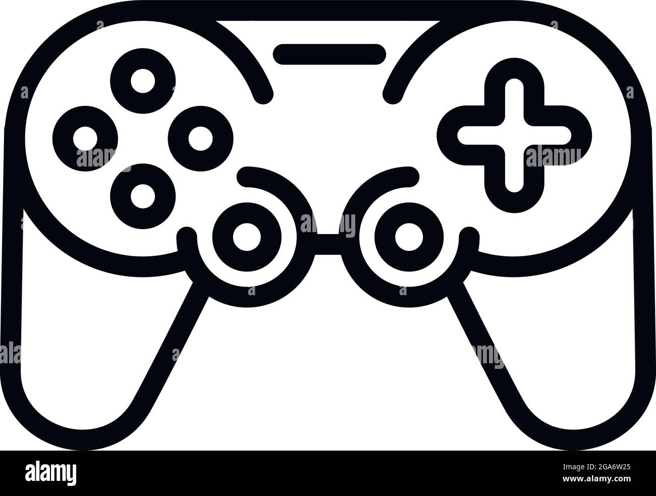Icona del joystick Xbox. Icona vettoriale joystick Outline Xbox per il web design isolato su sfondo bianco Illustrazione Vettoriale