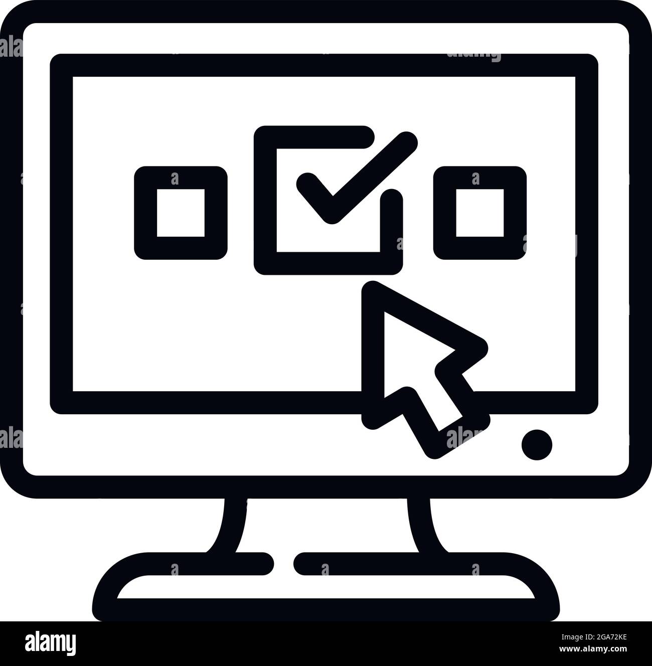 Icona di voto Survay online. Profilo Survay on-line vettore di voto icona per il web design isolato su sfondo bianco Illustrazione Vettoriale