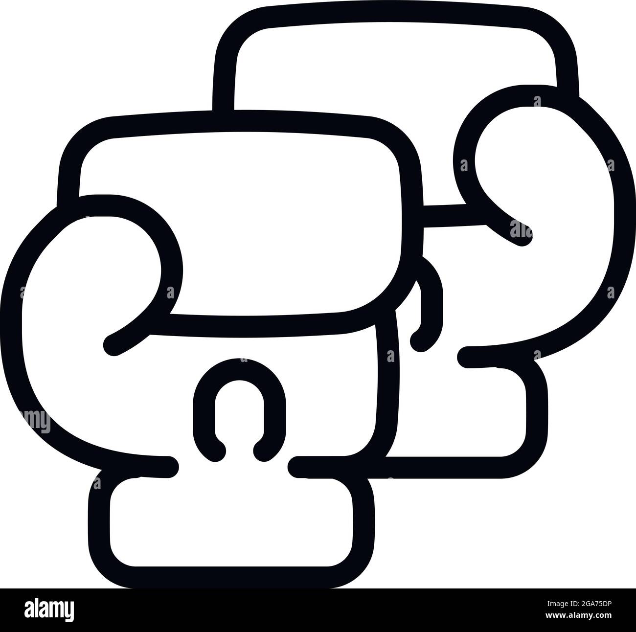 Icona dei guanti per la scatola di addestramento. Profilo scatola di formazione guanti vettore icona per web design isolato su sfondo bianco Illustrazione Vettoriale