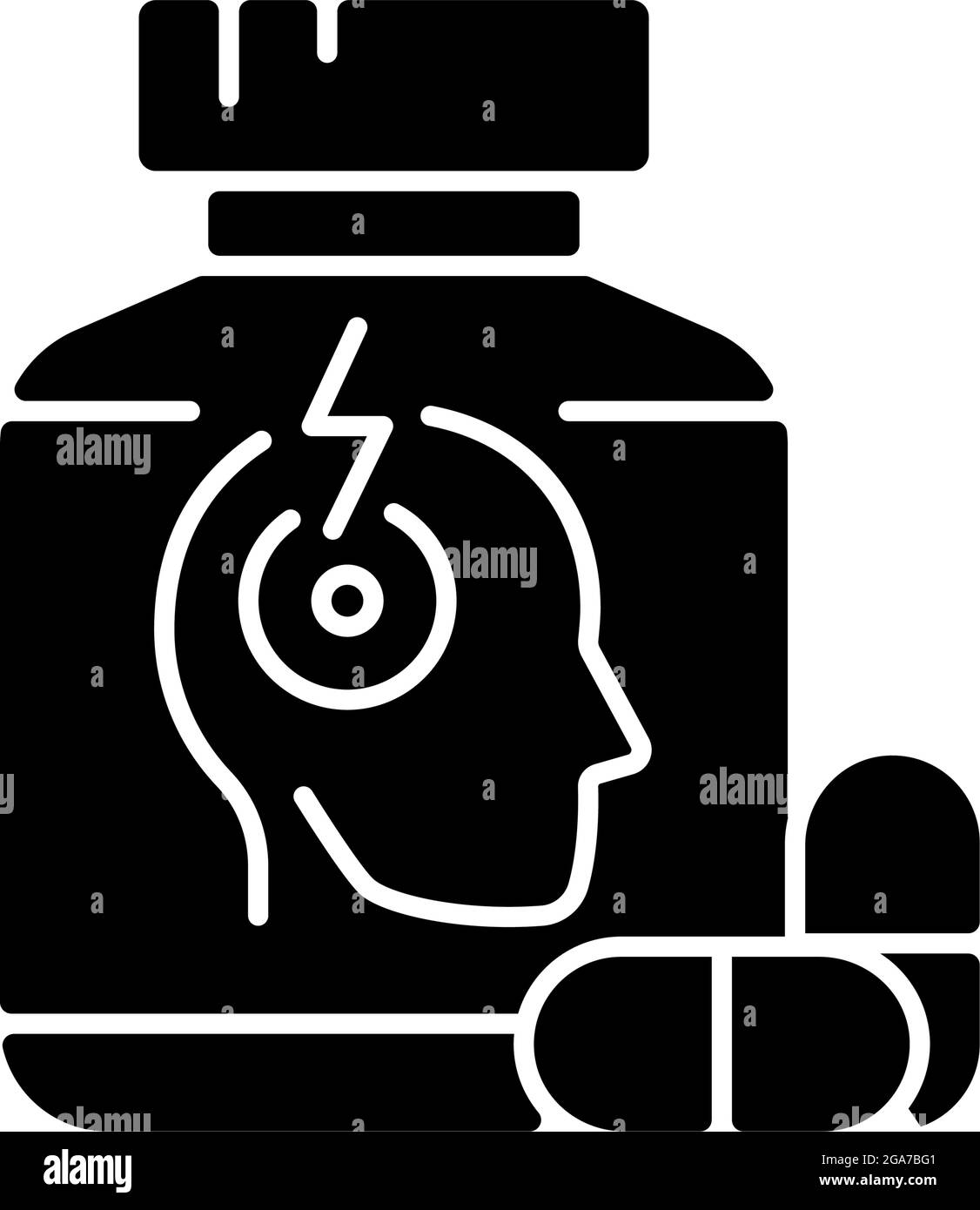 Icona glifo nero SoftGel Illustrazione Vettoriale