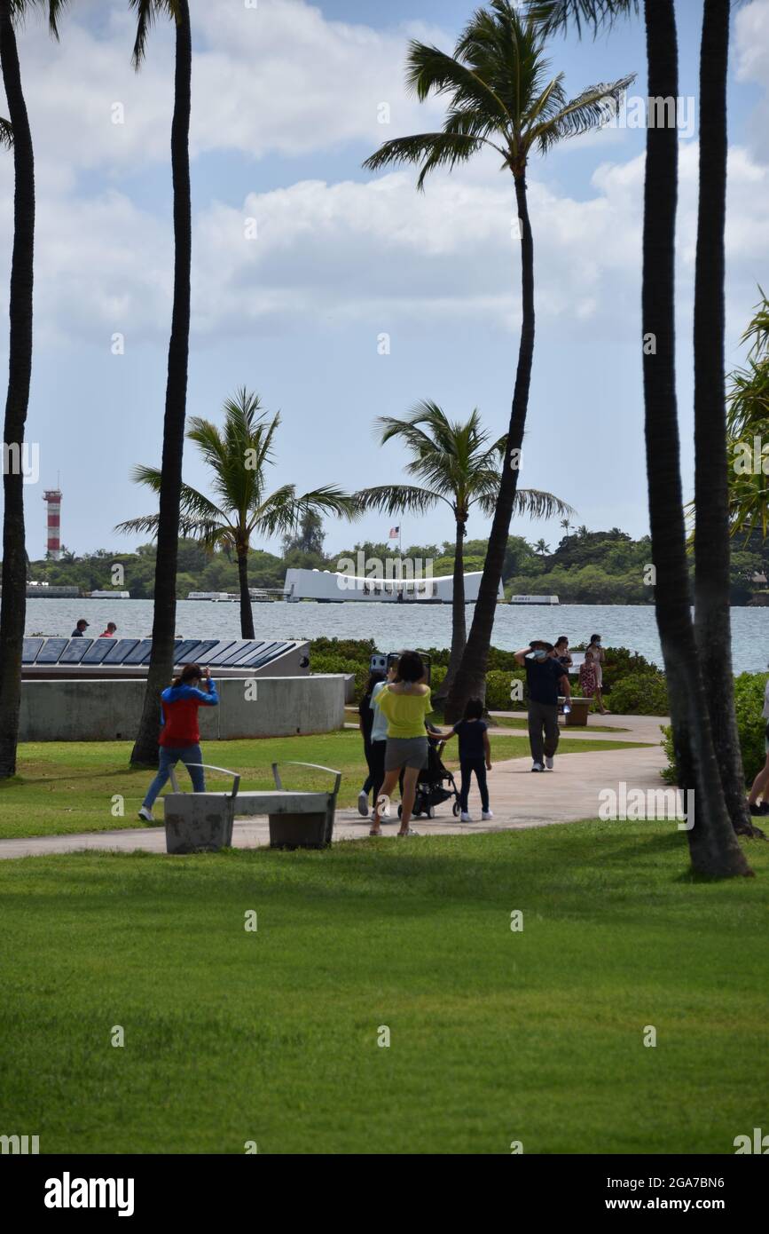 Oahu, Ciao. STATI UNITI 6/5/2021. Luoghi storici di Pearl Harbor. STATI UNITI Arizona. STATI UNITI Missouri, U.S.S. Bowfin. Pearl Harbor WW II Memorial. Foto Stock