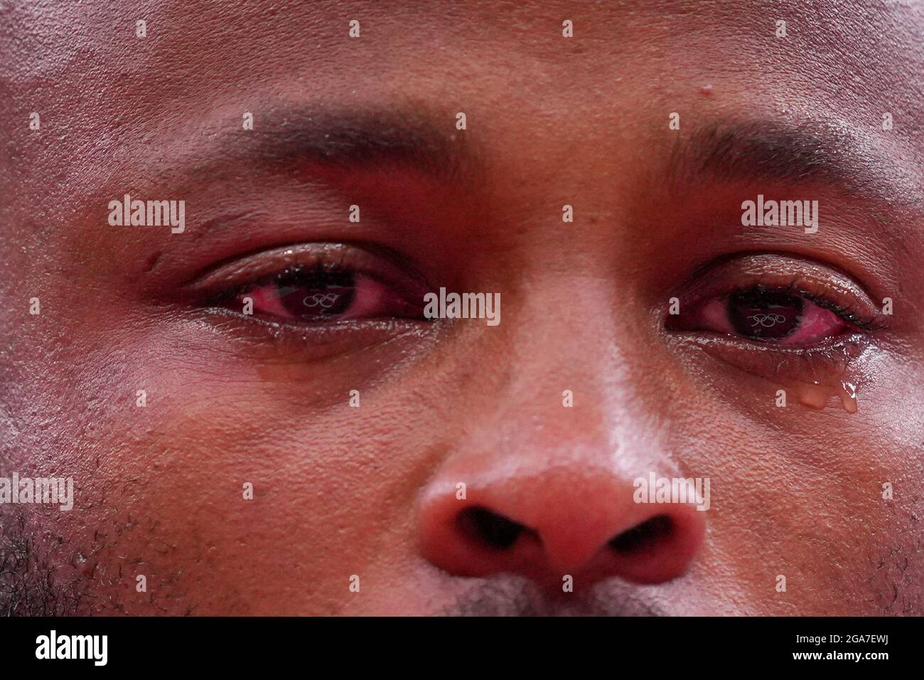 TOKYO, GIAPPONE - LUGLIO 29: Jorge Fonseca del Portogallo con la medaglia di bronzo che si pone per una foto durante la cerimonia di Medaglia di Judo durante i Giochi Olimpici di Tokyo 2020 al Nippon Budokan il 29 luglio 2021 a Tokyo, Giappone (Foto di Yannick Verhoeven/Orange Pictures) Foto Stock