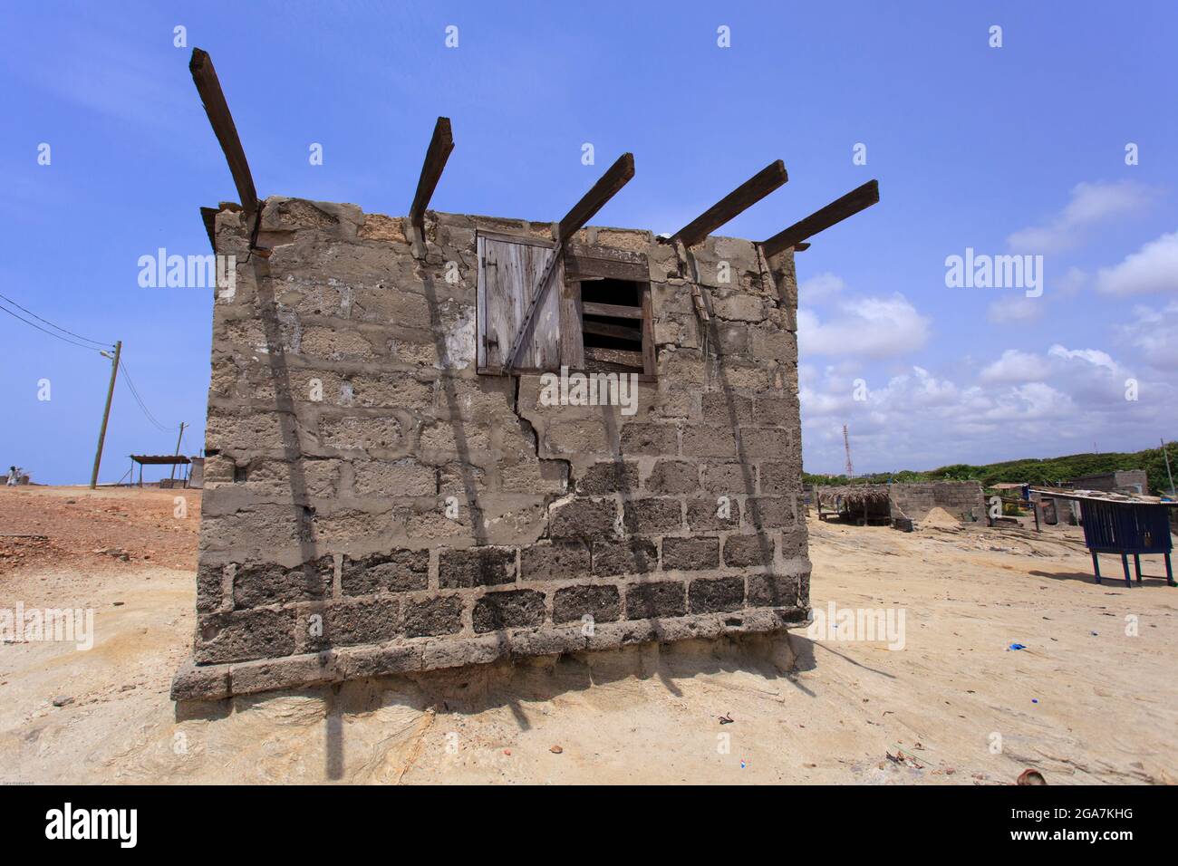 Casa dei poveri a Teshie, Ghana Foto Stock