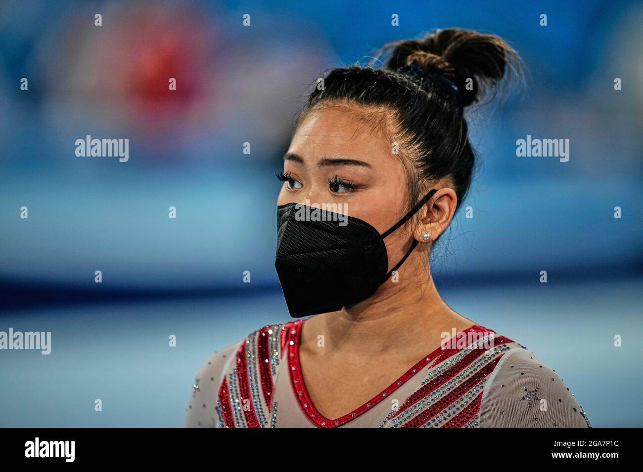 Centro di ginnastica Ariake, Tokyo, Giappone. 29 luglio 2021. Sunisa Lee degli Stati Uniti d'America durante la finale di ginnastica artistica all around alle Olimpiadi del Centro di ginnastica Ariake, Tokyo, Giappone. Kim Price/CSM/Alamy Live News Foto Stock