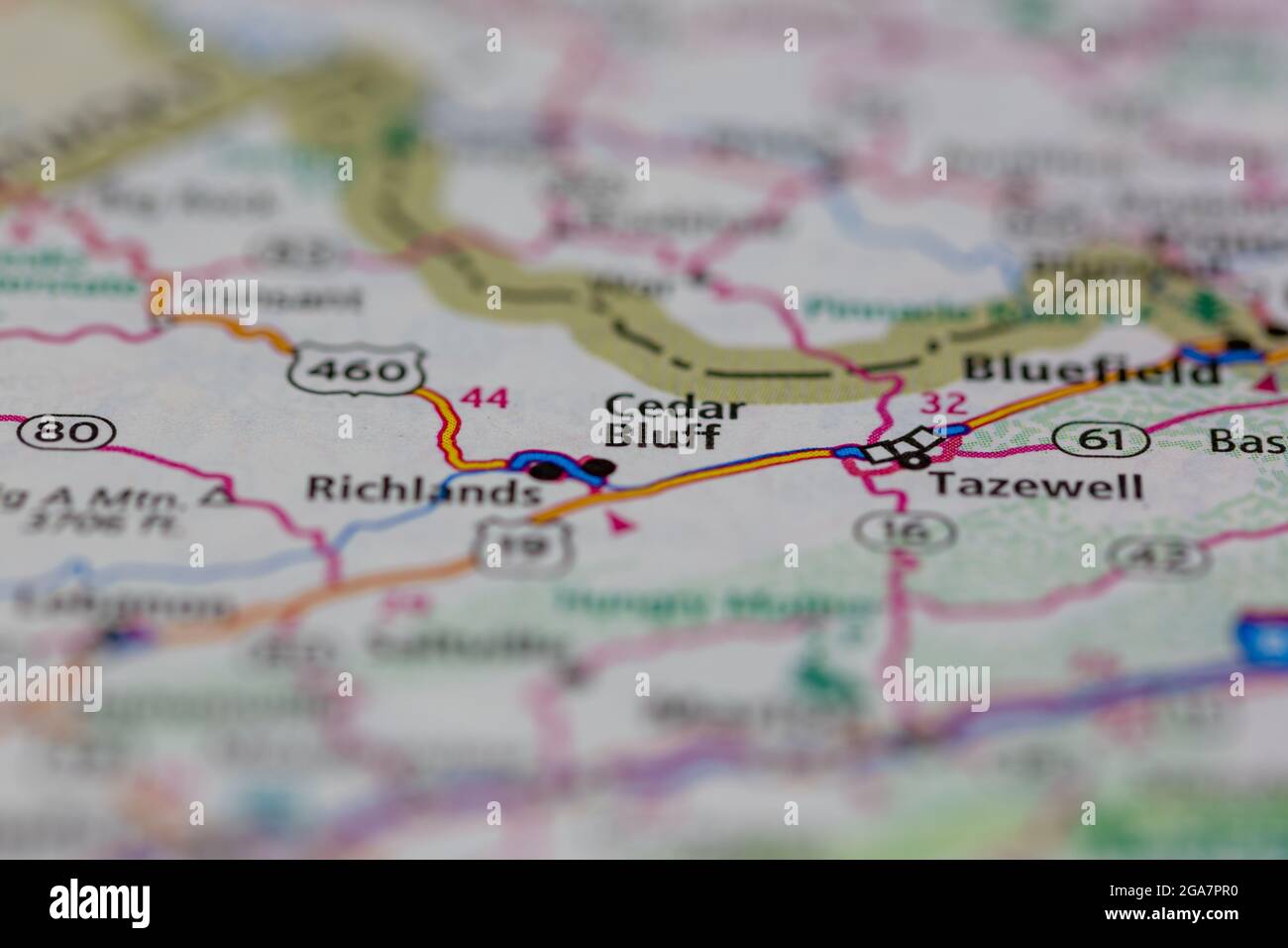 Mappa di cedar bluff virginia immagini e fotografie stock ad alta