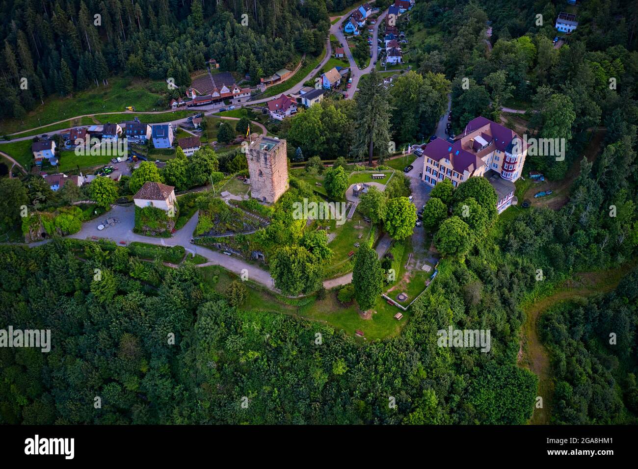 Hornberg Schwarzwald Drone Drohne Germania Foto Stock