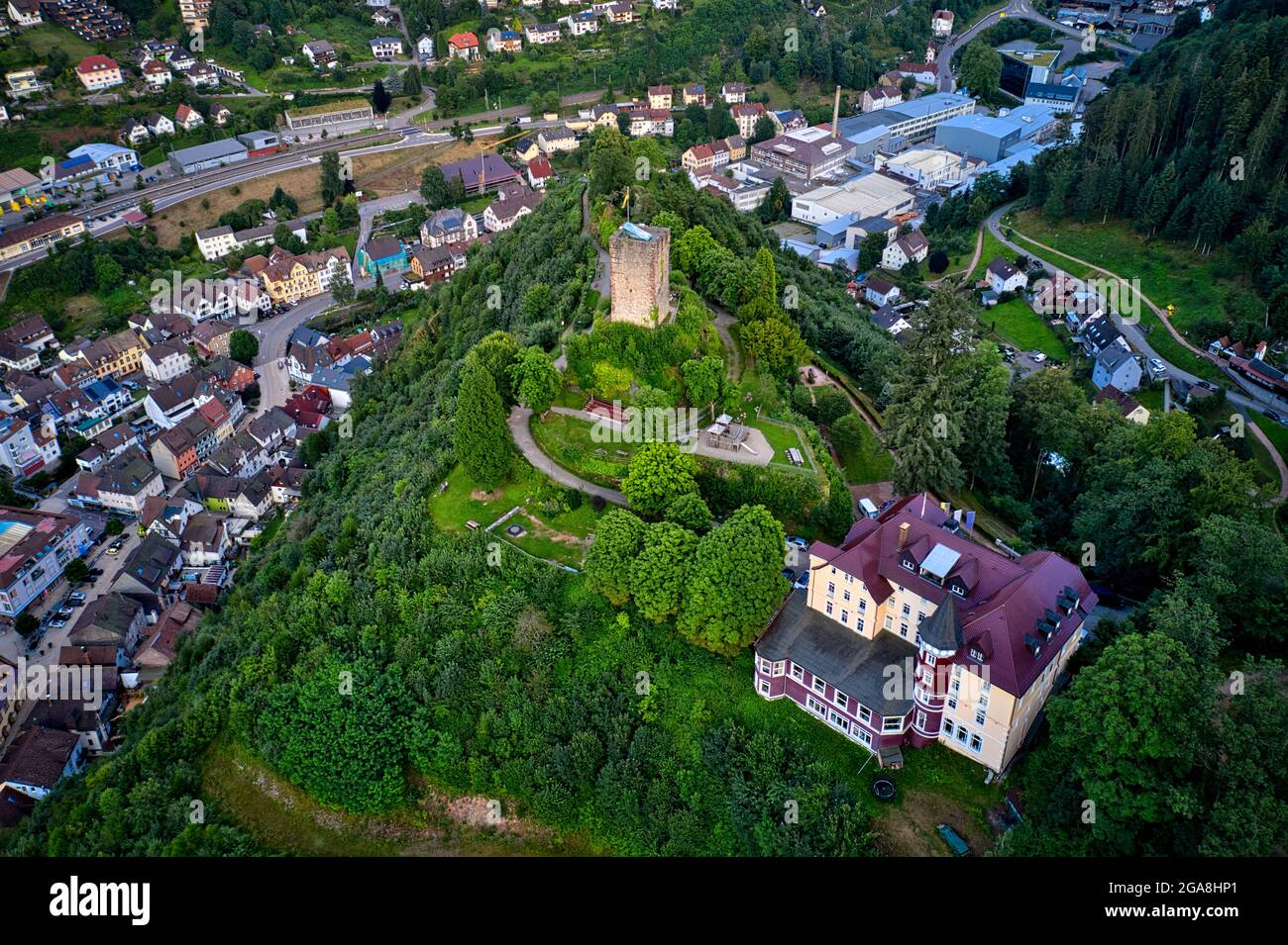 Hornberg Schwarzwald Drone Drohne Germania Foto Stock