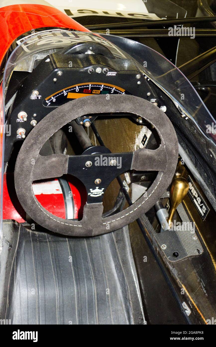 Ayrton Senna's McLaren MP4/5 Honda RA109E Formula 1 volante stagione 1989 Foto Stock