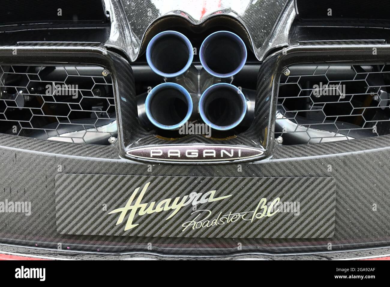 Pagani Huayra Roadster BC, Michelin Supercar Run, The Maestros - Motorsport's Great All-Rounders, Goodwood Festival of Speed, Goodwood House, Chichest Foto Stock