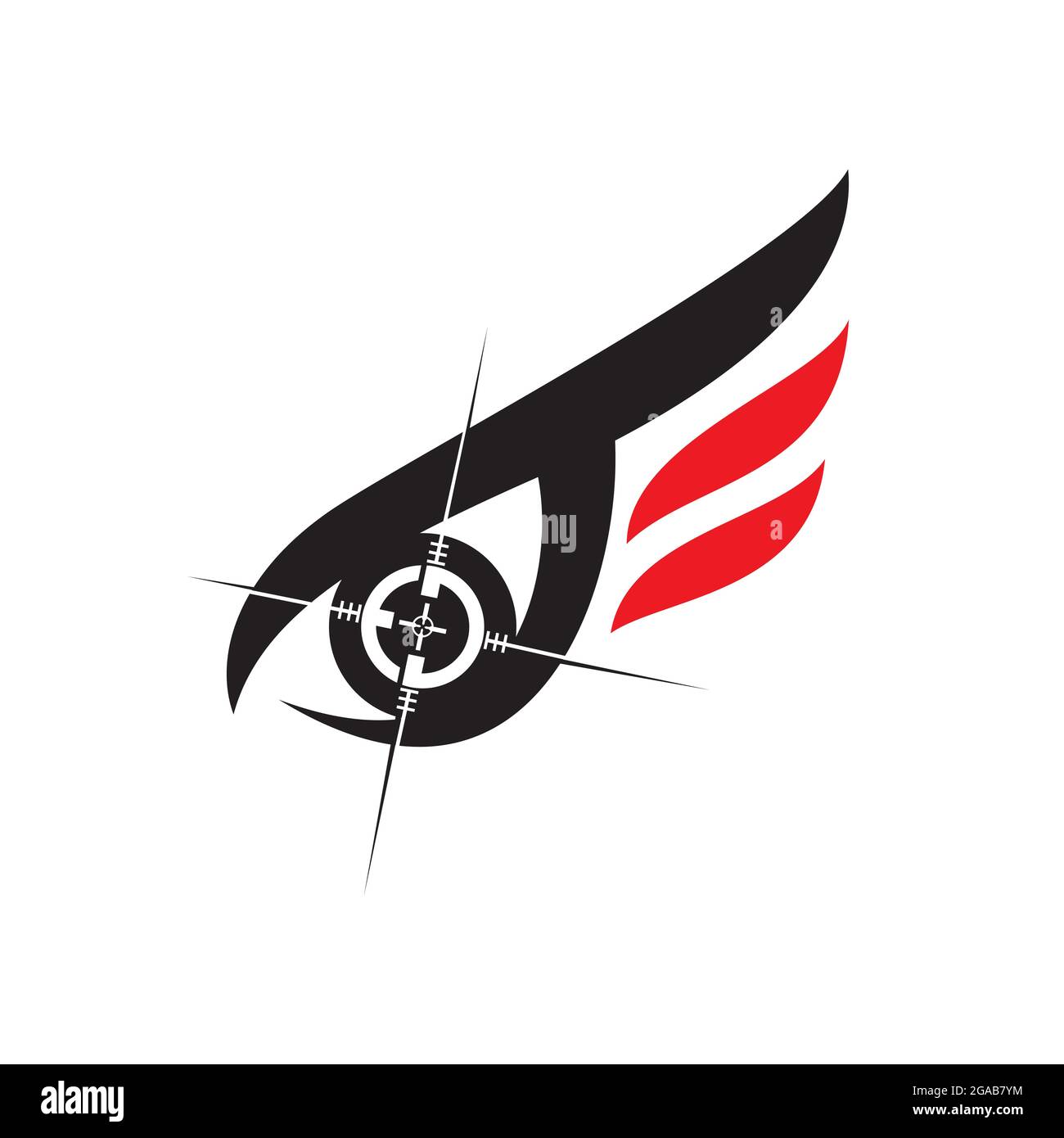 Logo Eagle eye. Occhio predator Illustrazione Vettoriale