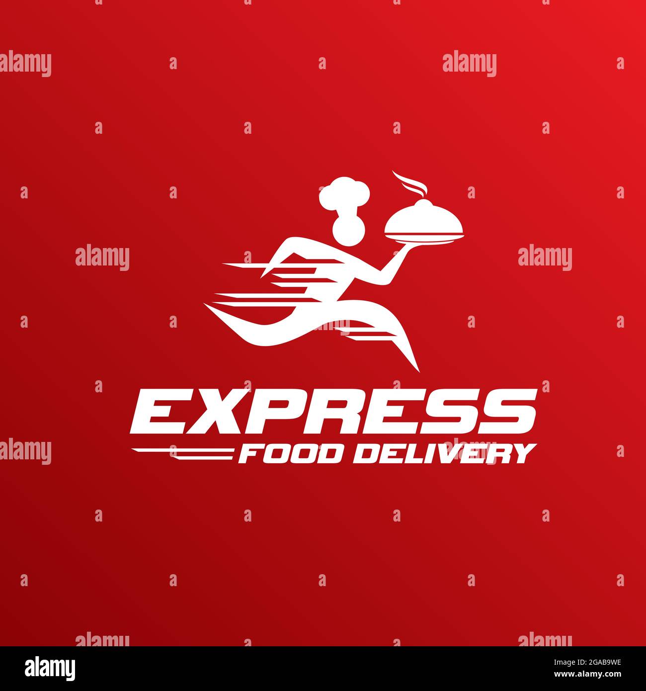 Vettore Express Food Delivery per uso commerciale Illustrazione Vettoriale