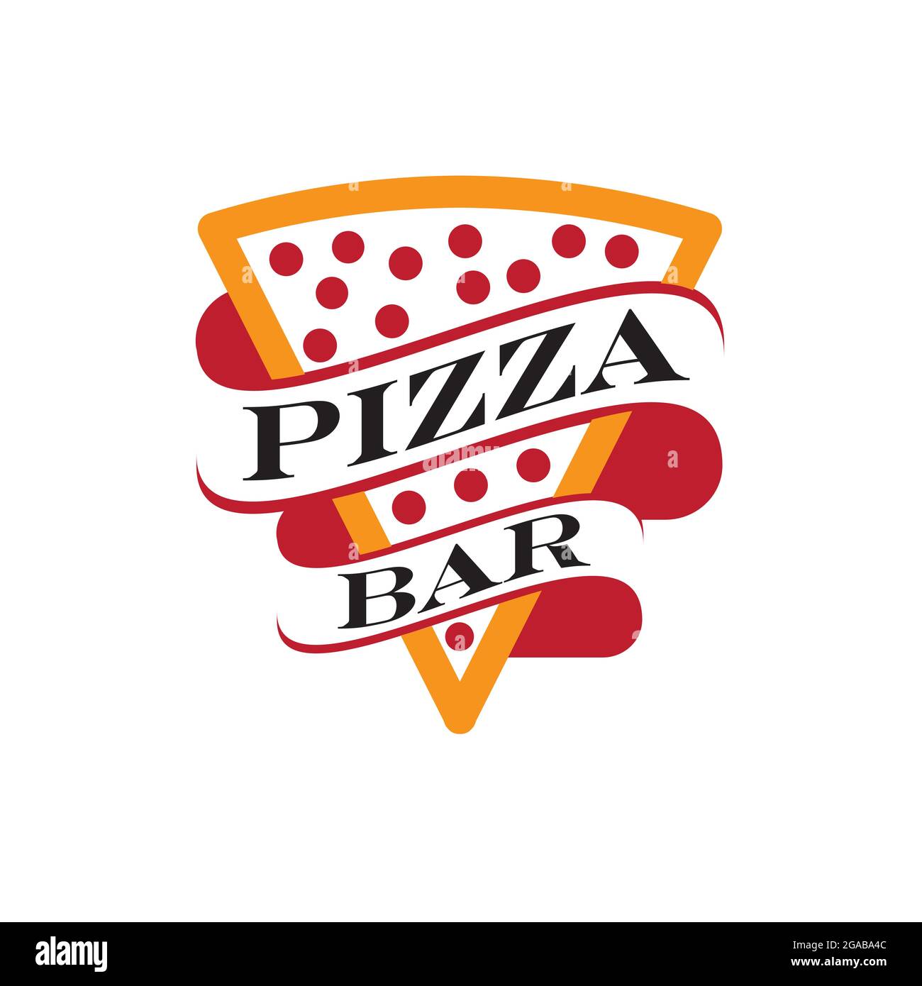 concetto di logo per pizze bar Illustrazione Vettoriale