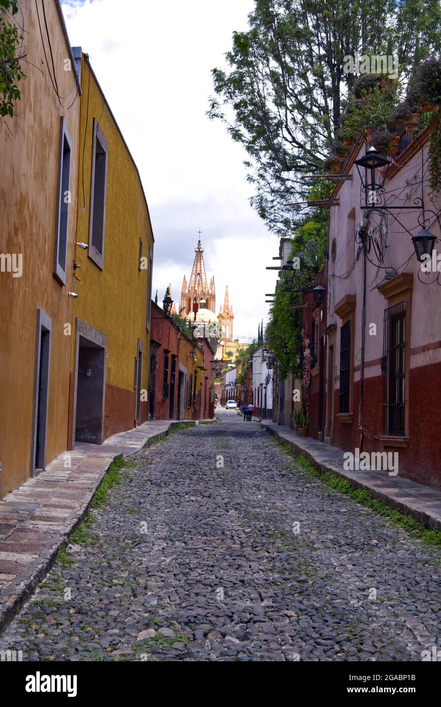 San Miguel de Allende, Messico - Calle Aldama Foto Stock