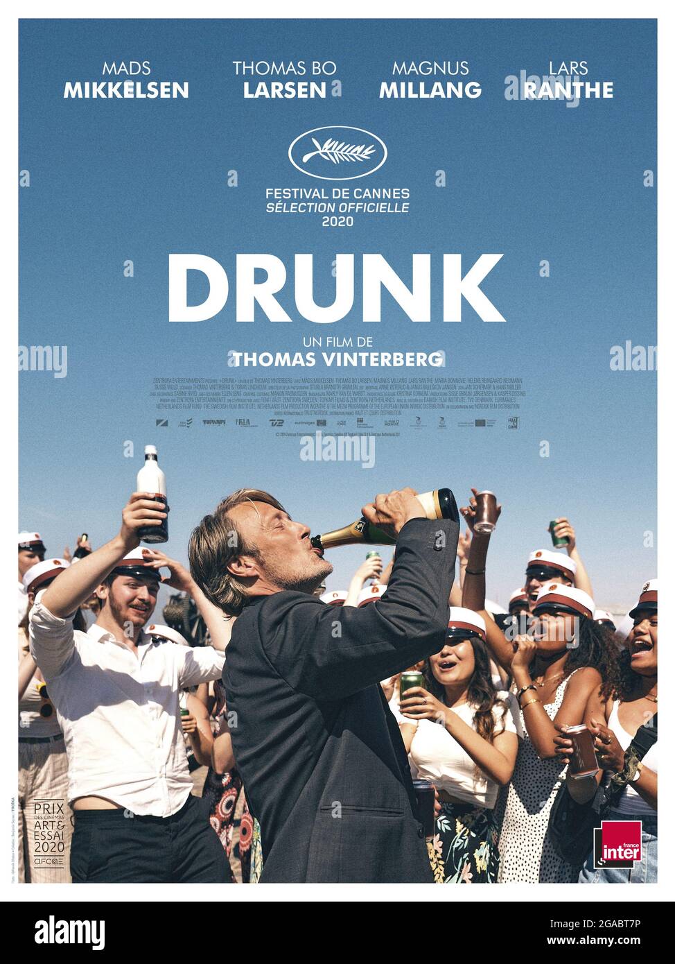 Un altro round Druk anno : 2020 Danimarca Direttore : Thomas Vinterberg Mads Mikkelsen, poster francese Foto Stock