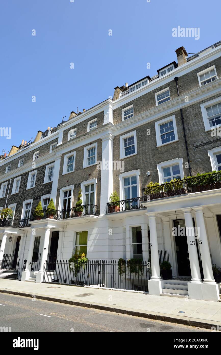 Thurloe Square, Knightsbridge, South Kensington, West London, Regno Unito Foto Stock