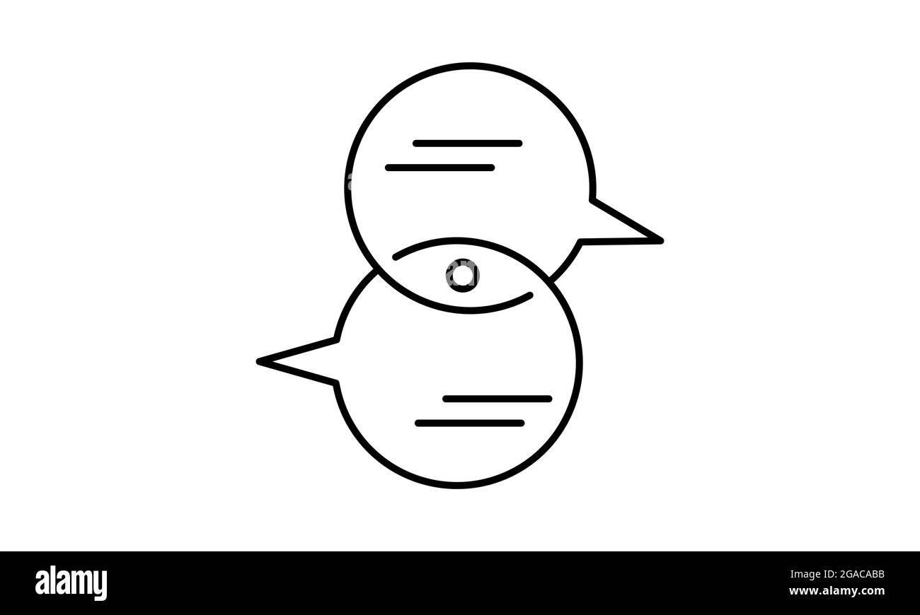 Immagine vettoriale modello icona profilo chat a bolle Illustrazione Vettoriale
